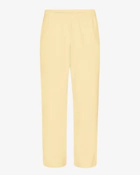 Pantalon de survêtement bio à coupe droite - Jaune pâle