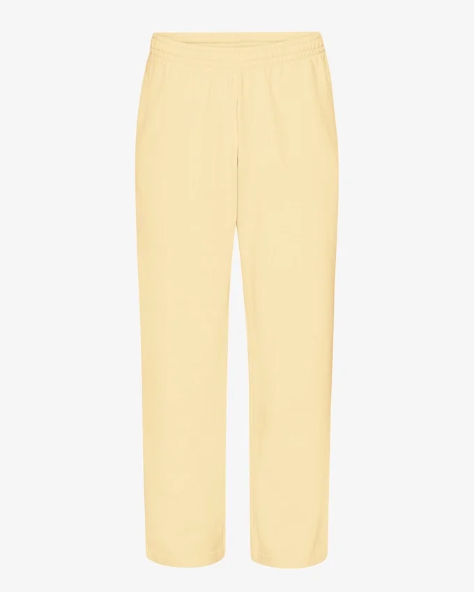 Pantalon de survêtement bio à coupe droite - Jaune pâle