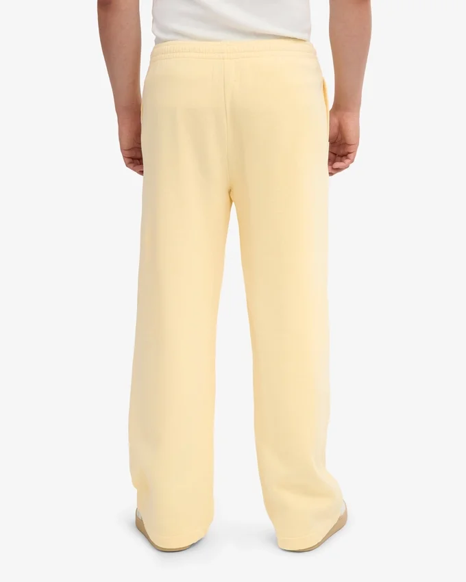 Pantalon de survêtement bio à coupe droite - Jaune pâle
