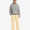 Pantalon de survêtement bio à coupe droite - Jaune pâle