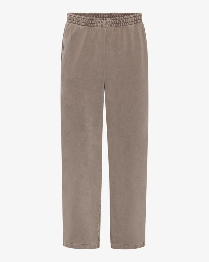Pantalon de survêtement bio à coupe droite - Kaki délavé