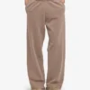 Pantalon de survêtement bio à coupe droite - Kaki délavé