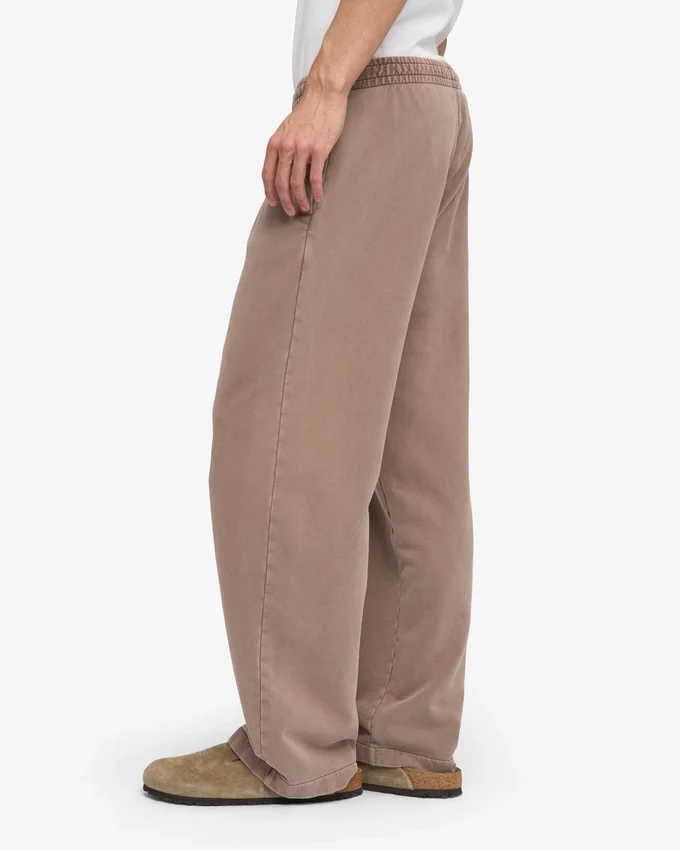 Pantalon de survêtement bio à coupe droite - Kaki délavé
