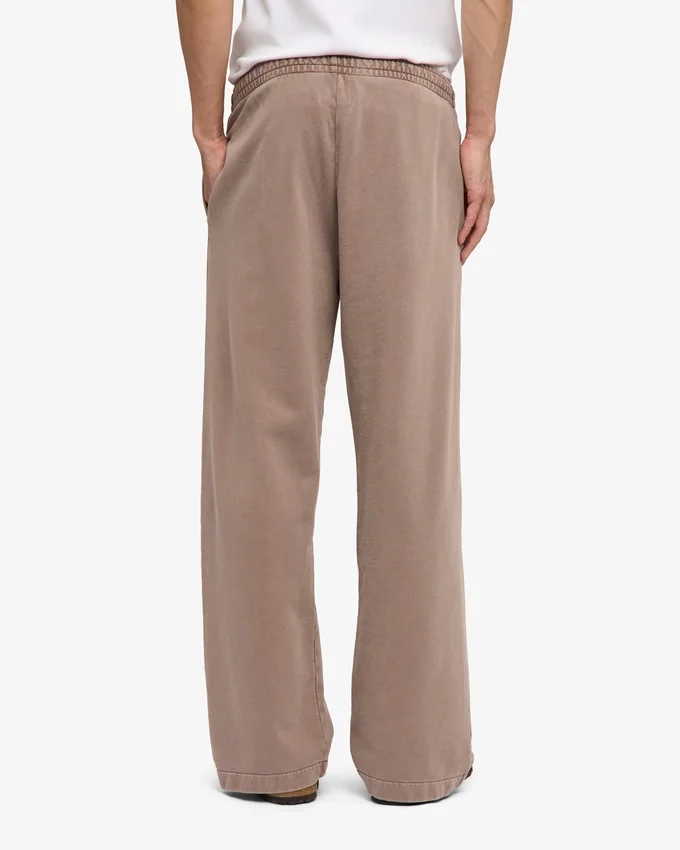 Pantalon de survêtement bio à coupe droite - Kaki délavé