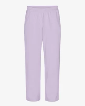 Pantalon de survêtement bio à coupe droite - Lavande douce