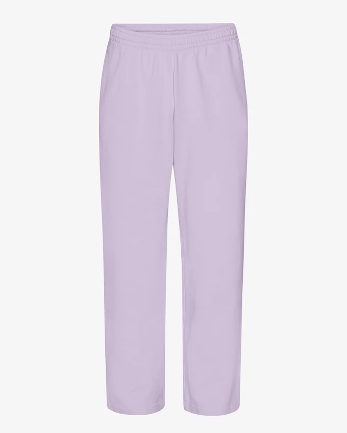 Pantalon de survêtement bio à coupe droite - Lavande douce