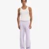 Pantalon de survêtement bio à coupe droite - Lavande douce