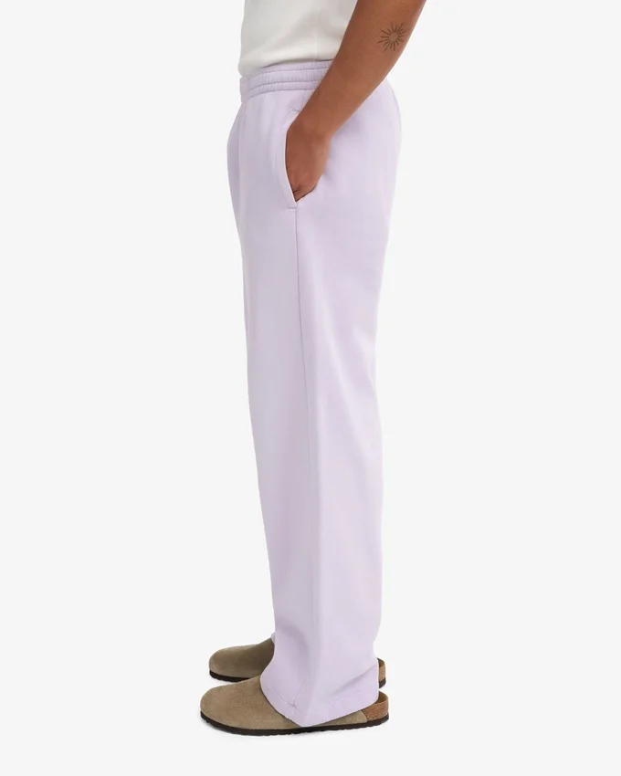 Pantalon de survêtement bio à coupe droite - Lavande douce
