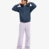 Pantalon de survêtement bio à coupe droite - Lavande douce