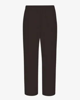 Pantalon de survêtement bio à coupe droite - Marron café