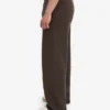 Pantalon de survêtement bio à coupe droite - Marron café