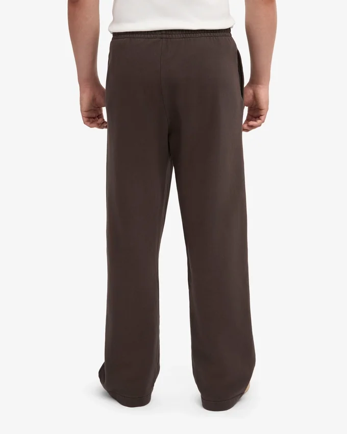 Pantalon de survêtement bio à coupe droite - Marron café