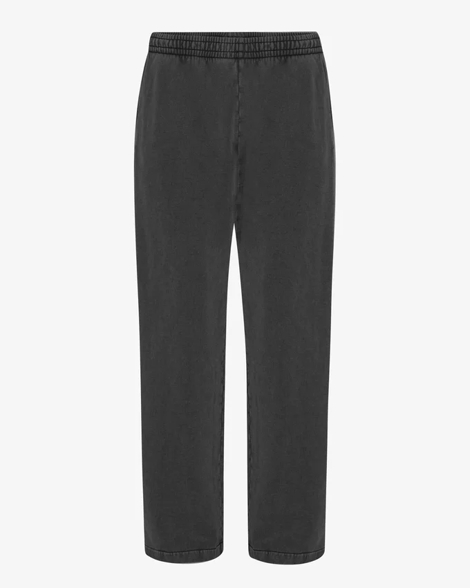 Pantalon de survêtement bio à coupe droite - Noir délavé