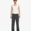 Pantalon de survêtement bio à coupe droite - Noir délavé