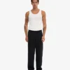 Pantalon de survêtement bio à coupe droite - Noir intense