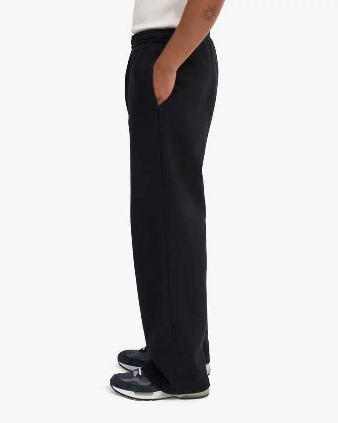 Pantalon de survêtement bio à coupe droite - Noir intense