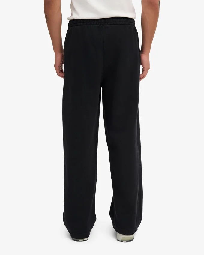 Pantalon de survêtement bio à coupe droite - Noir intense