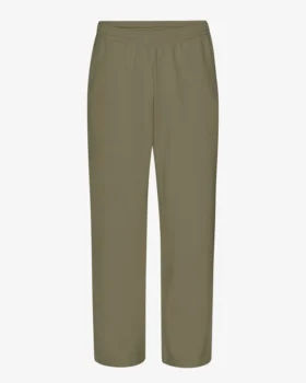 Pantalon de survêtement bio à coupe droite - Olive poussiéreuse