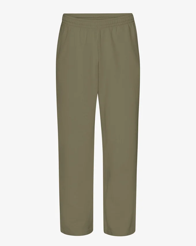 Pantalon de survêtement bio à coupe droite - Olive poussiéreuse