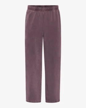 Pantalon de survêtement bio à coupe droite - Raisin délavé