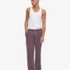 Pantalon de survêtement bio à coupe droite - Raisin délavé