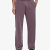 Pantalon de survêtement bio à coupe droite - Raisin délavé