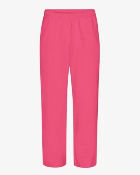 Pantalon de survêtement bio coupe droite - rose bubble-gum