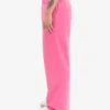 Pantalon de survêtement bio coupe droite - rose bubble-gum