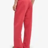 Pantalon de survêtement bio à coupe droite - Rouge délavé