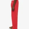 Pantalon de survêtement bio à coupe droite - Rouge mandarine