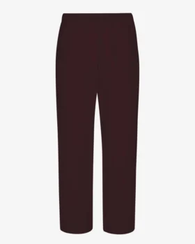 Pantalon de survêtement bio à coupe droite - Rouge sang de bœuf