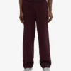 Pantalon de survêtement bio à coupe droite - Rouge sang de bœuf