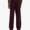 Pantalon de survêtement bio à coupe droite - Rouge sang de bœuf