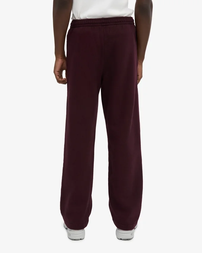 Pantalon de survêtement bio à coupe droite - Rouge sang de bœuf