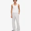 Pantalon de survêtement bio à coupe droite - Snow Melange