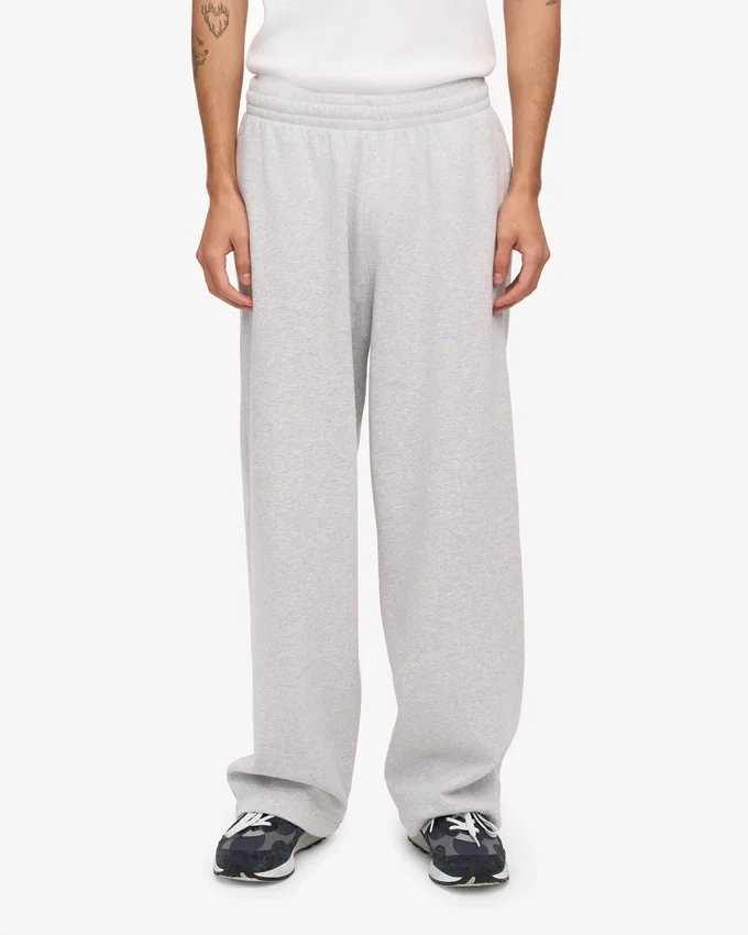Pantalon de survêtement bio à coupe droite - Snow Melange