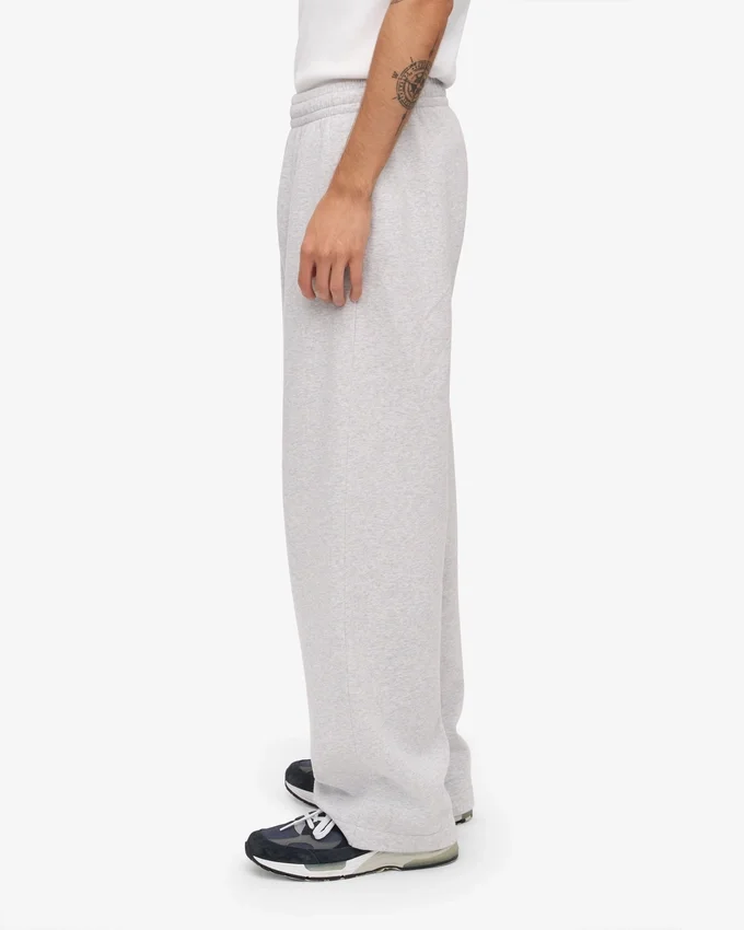 Pantalon de survêtement bio à coupe droite - Snow Melange