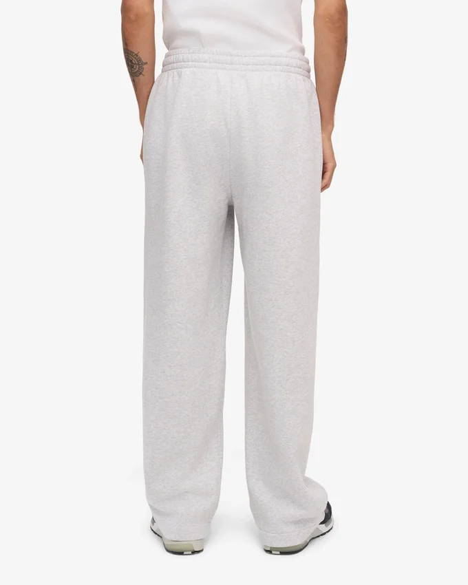 Pantalon de survêtement bio à coupe droite - Snow Melange