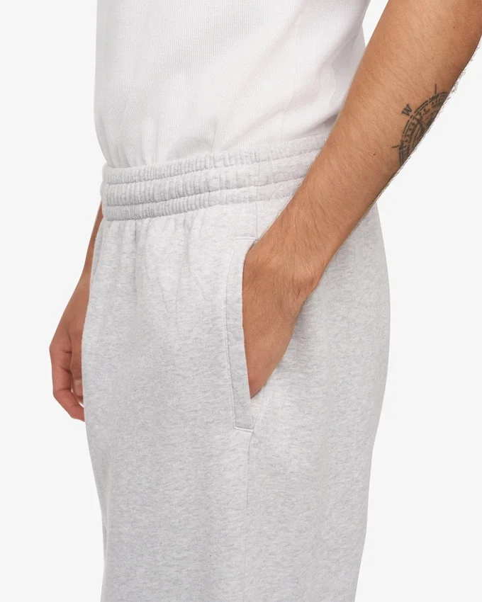 Pantalon de survêtement bio à coupe droite - Snow Melange