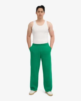 Pantalon de survêtement bio coupe droite – Vert Kelly