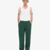 Pantalon de survêtement bio à coupe droite - Vert émeraude
