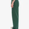 Pantalon de survêtement bio à coupe droite - Vert émeraude
