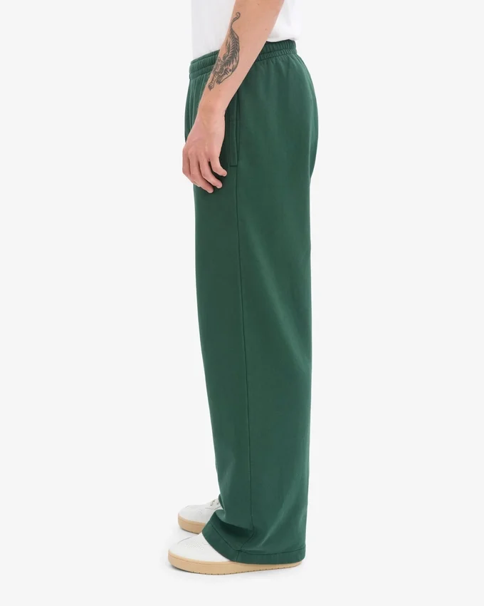 Pantalon de survêtement bio à coupe droite - Vert émeraude