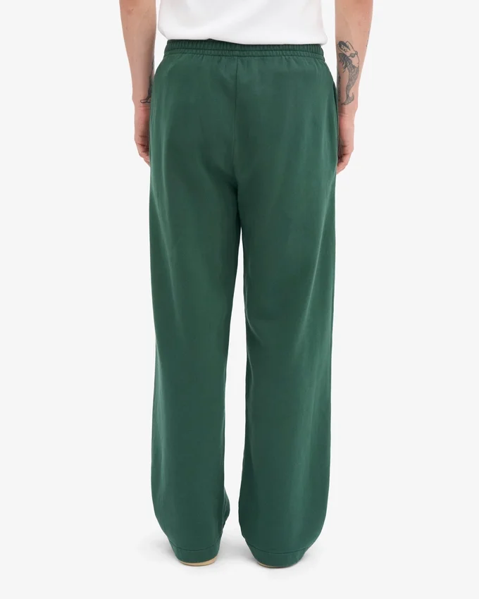 Pantalon de survêtement bio à coupe droite - Vert émeraude