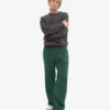 Pantalon de survêtement bio à coupe droite - Vert émeraude