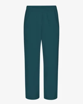 Pantalon de survêtement bio à coupe droite - Vert océan