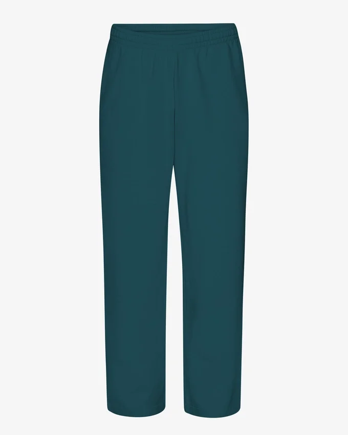Pantalon de survêtement bio à coupe droite - Vert océan