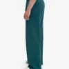 Pantalon de survêtement bio à coupe droite - Vert océan