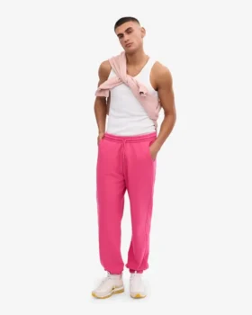 Pantalon de survêtement bio – Rose bubble-gum