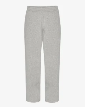 Pantalon de survêtement droit en coton bio - Gris chiné